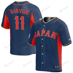 Yu Darvish 11 Japan Baseball 2023 World Baseball Classic Jersey - Navy