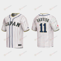 Yu Darvish 11 Japan Baseball 2023 World Baseball Classic Jersey - White