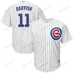 Yu Darvish Chicago Cubs Official Cool Base Player Jersey - White Royal