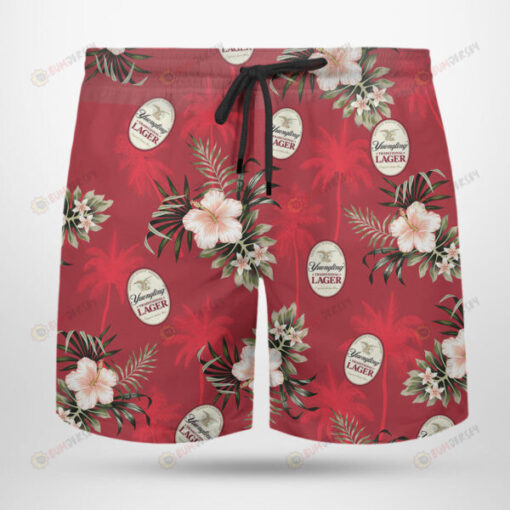 Yuengling Beer On Red Hawaiian Short Summer Shorts Men Shorts - Print Shorts