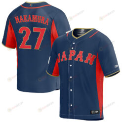 Yuhei Nakamura 27 Japan Baseball 2023 World Baseball Classic Jersey - Navy