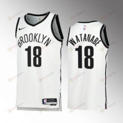 Yuta Watanabe 18 2022-23 Brooklyn Nets White Association Edition Jersey Swingman