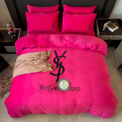 Yves Saint Laurent Bedding Set Trendy Crystal Velvet in Pink