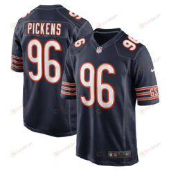 Zacch Pickens 96 Chicago Bears Team Game Jersey - Navy