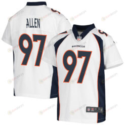 Zach Allen 97 Denver Broncos Game Youth Jersey - White