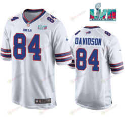 Zach Davidson 84 Buffalo Bills Super Bowl LVII Game Player Men Jersey - White Jersey
