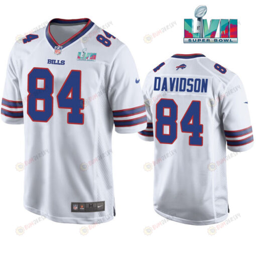 Zach Davidson 84 Buffalo Bills Super Bowl LVII Game Player Men Jersey - White Jersey