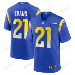 Zach Evans 21 Los Angeles Rams Game Men Jersey - Royal