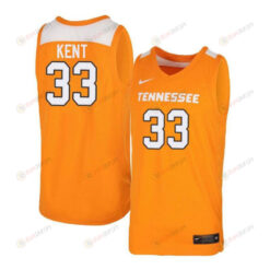 Zach Kent 33 Tennessee Volunteers Elite Basketball Men Jersey - Orange White