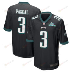 Zach Pascal 3 Philadelphia Eagles Super Bowl LVII Champions Men's Jersey - Black