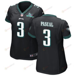 Zach Pascal 3 Philadelphia Eagles Super Bowl LVII Champions WoMen's Jersey - Black