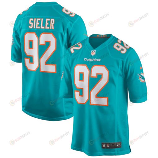 Zach Sieler 92 Miami Dolphins Game Men Jersey - Aqua