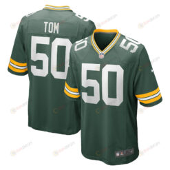 Zach Tom 50 Green Bay Packers Game Player Jersey - Green
