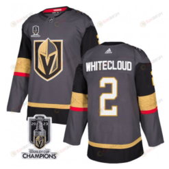 Zach Whitecloud 2 Vegas Golden Knights 2023 Stanley Cup Champions Patch Alternate Breakaway Jersey - Black