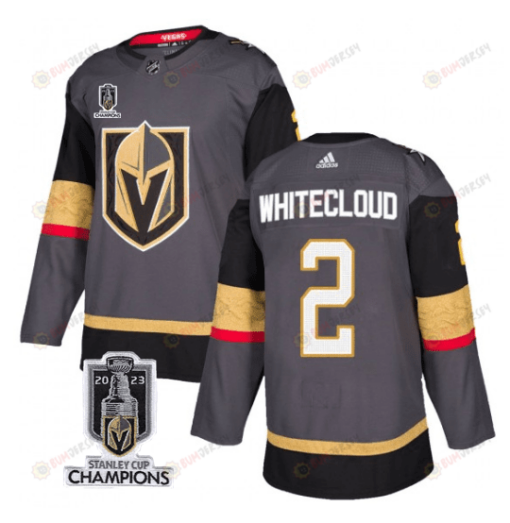 Zach Whitecloud 2 Vegas Golden Knights 2023 Stanley Cup Champions Patch Alternate Breakaway Jersey - Black