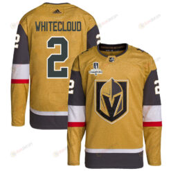 Zach Whitecloud 2 Vegas Golden Knights Stanley Cup 2023 Champions Patch Home Breakaway Men Jersey - Gold