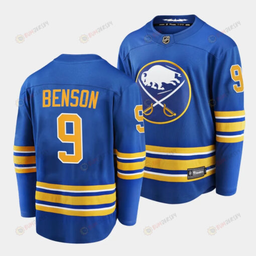 Zachary Benson #9 Buffalo Sabres 2023 NHL Draft Home Men Jersey - Blue