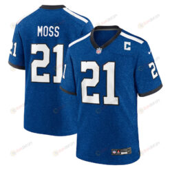 Zack Moss 21 Indianapolis Colts Indiana Nights Alternate Game Men Jersey - Royal