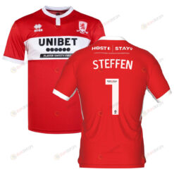 Zack Steffen 1 Middlesbrough 2022-23 Home Jersey - Red/White