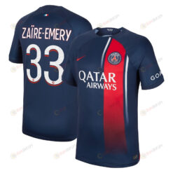 Za?re-Emery 33 Paris Saint-Germain 2023/24 Home Men Jersey - Navy