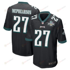 Zech McPhearson 27 Philadelphia Eagles Super Bowl LVII Champions 2 Stars Men's Jersey - Black