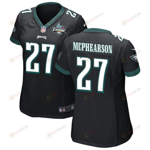 Zech McPhearson 27 Philadelphia Eagles Super Bowl LVII Champions 2 Stars WoMen's Jersey - Black