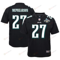 Zech McPhearson 27 Philadelphia Eagles Super Bowl LVII Champions 2 Stars Youth Jersey - Black