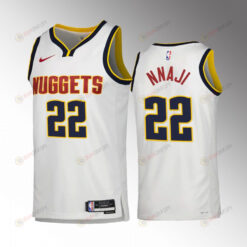 Zeke Nnaji 22 2022-23 Denver Nuggets White Association Edition Jersey Swingman