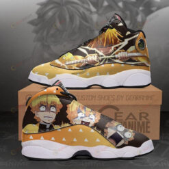 Zenitsu Demon Slayer Cool Anime Air Jordan 13 Shoes Sneakers