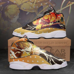 Zenitsu Thunder Breathing Demon Slayer Anime Air Jordan 13 Shoes Sneakers