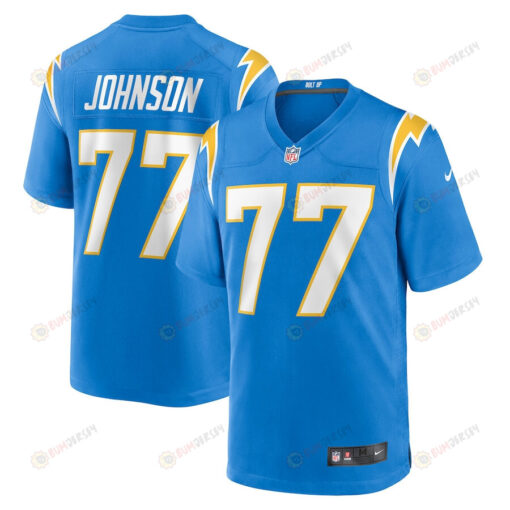 Zion Johnson 77 Los Angeles Chargers 2022 Draft First Round Pick Game Jersey In Powder Blue