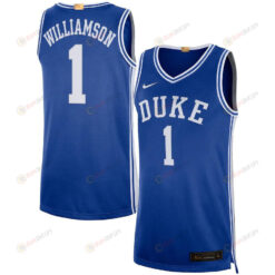 Zion Williamson 1 Duke Blue Devils Alumni Player Limited Basketball Jersey - Royal