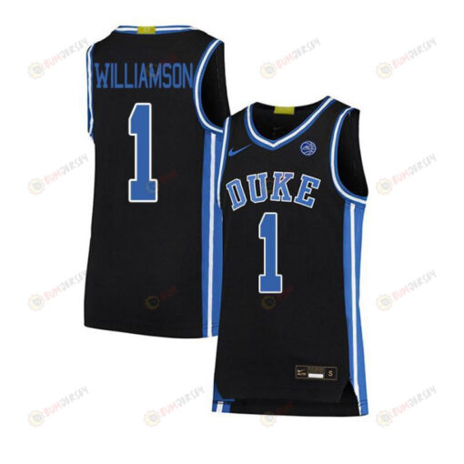 Zion Williamson 1 Duke Blue Devils Elite Basketball Men Jersey - Black