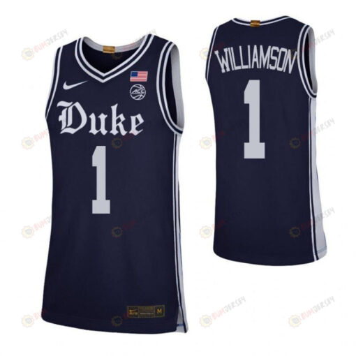 Zion Williamson 1 Duke Blue Devils Elite Basketball Men Jersey - Navy