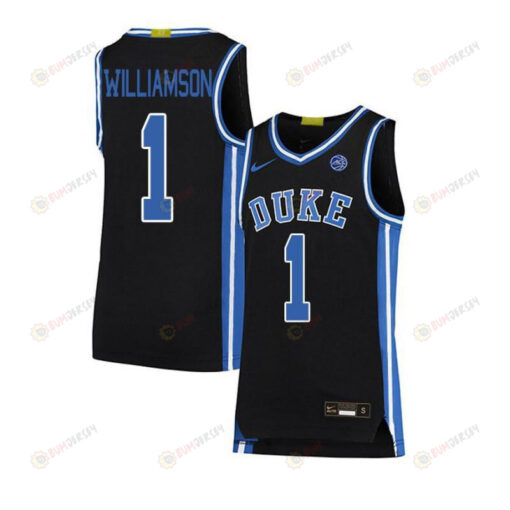 Zion Williamson 1 Elite Duke Blue Devils Basketball Jersey Black