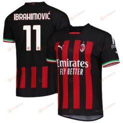 Zlatan Ibrahimovi? 11 AC Milan 2022/23 Home Men Jersey - Black/Red