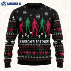 Zoombie Season Eatings Ugly Sweaters For Men Women Unisex