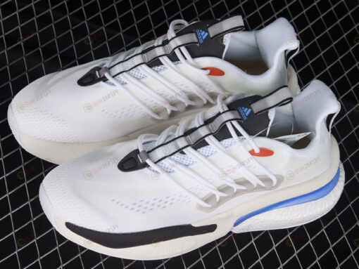 adidas Alphaboost V1 Cloud White/Blue Fusion/Bright Red Shoes Sneakers