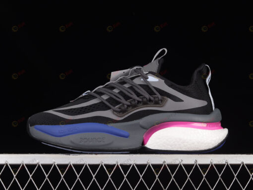 adidas Alphaboost V1 Core Black/Lucid Fuchsia/Blue Dawn Shoes Sneakers