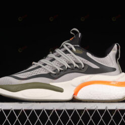 adidas Alphaboost V1 Metal Grey/Screaming Orange/Olive Strata Shoes Sneakers