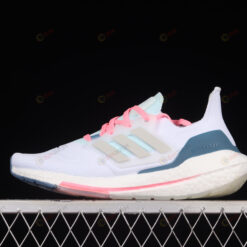 adidas Ultraboost 22 Cloud White/Dark Blue/Pink Shoes Sneakers