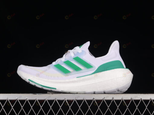 adidas Ultraboost Light White Tint/Court Green/Blue Dawn Shoes Sneakers