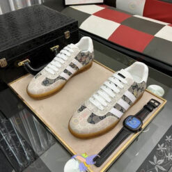 adidas x Gucci Gazelle Shoes Sneakers - Gray GG canvas