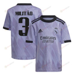 ?der Milit?o 3 Real Madrid 2022/23 Away Youth Jersey - Purple