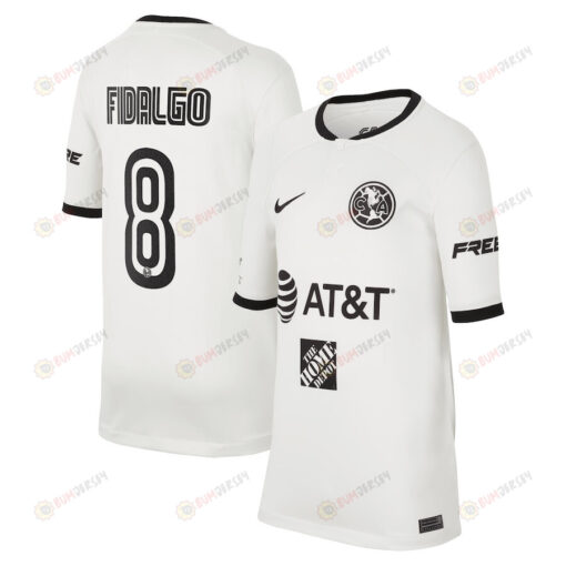 ?lvaro Fidalgo 8 Club America Youth 2022/23 Third Jersey - White