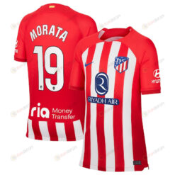 ?lvaro Morata 19 Atletico de Madrid 2023/24 Home Stadium YOUTH Jersey - Red