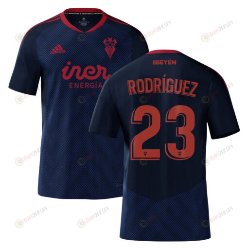 ?lvaro Rodr?guez 23 Albacete 2022-23 Away Jersey - Navy