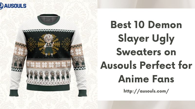 Best 10 Demon Slayer Ugly Sweaters on Ausouls Perfect for Anime Fans